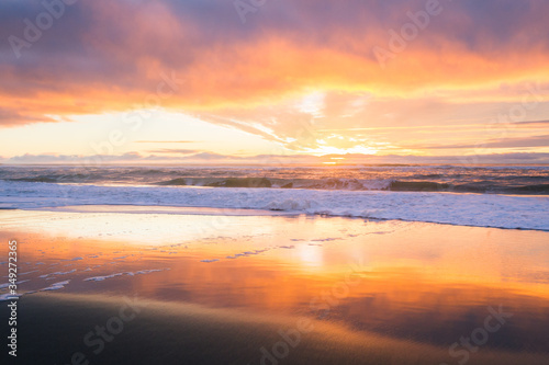 colorful coastal sunset