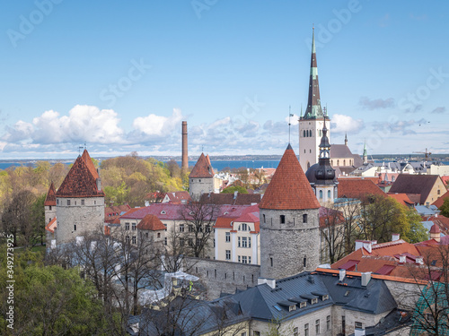 The beautiful view in old city Tallinn Estonia