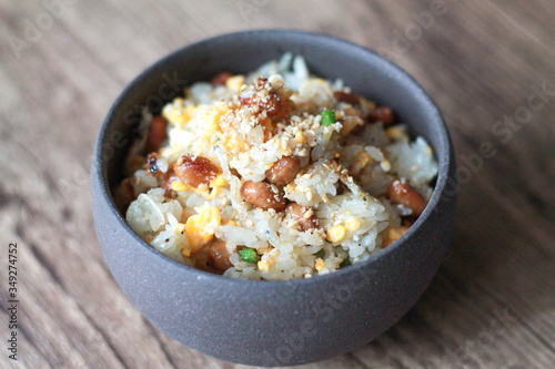 Natto factory and natto dishes.