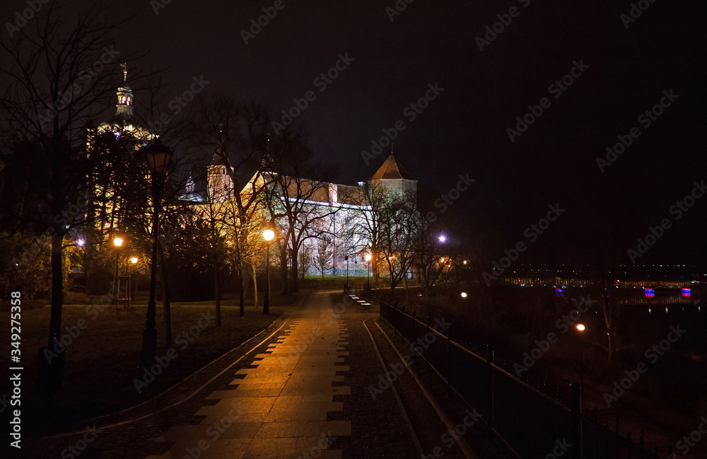 Płock- Katedra nocą
