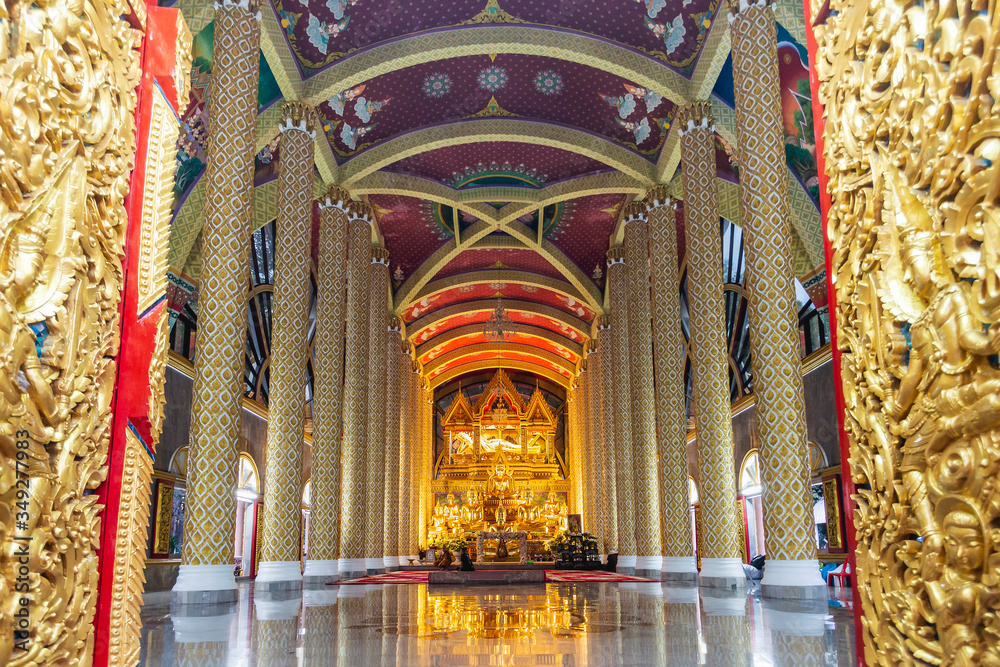 Beauty of the church Wat Phra That Nong Bua at Ubon Ratchathani, Thailand. This place is a popular tourist attraction of Ubon Ratchathani.