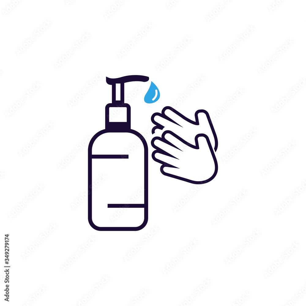 Hand sanitizer icon design template vector isolated Hand sanitizer icon design template vector isolated