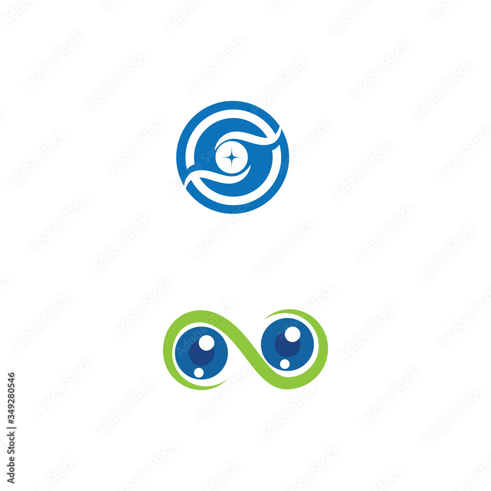 Eye Care vector logo design Eye Care vector logo design