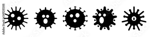 C0VID-19 Coronavirus minimal icon vector set