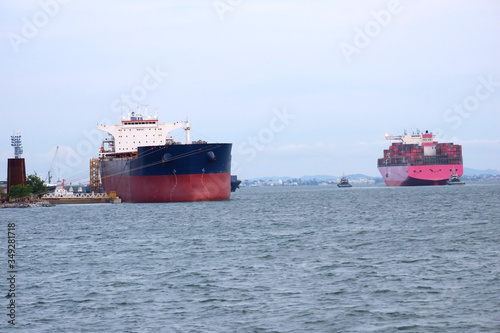 Cargo ship for import and export