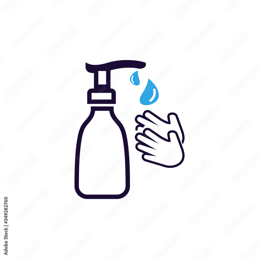 Hand sanitizer icon design template vector isolated Hand sanitizer icon design template vector isolated