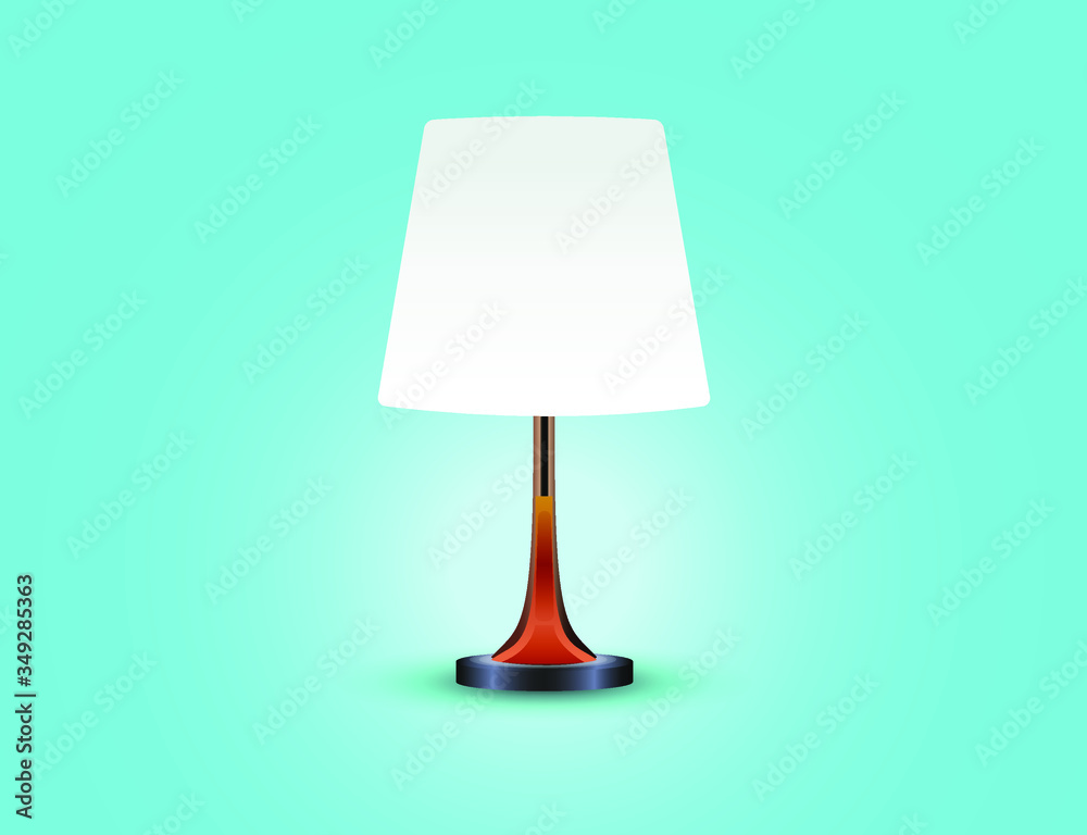 vector illustration of a table lamp