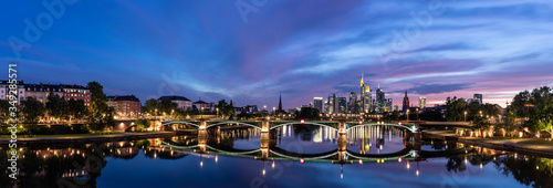 panorama of frankfurt skyline during the blue hour © Ralph Lear