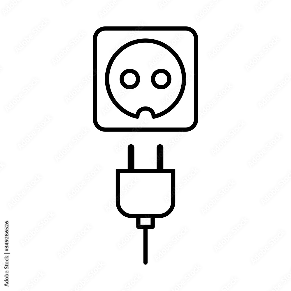 Electric Socket Icon Design Vector Illustration Electric Socket Icon Design Vector Illustration