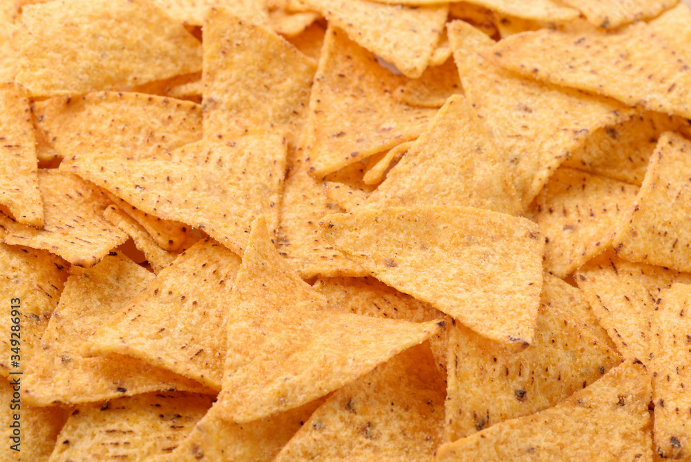 Mexican nacho chips background