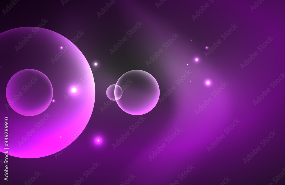 Neon shiny transparent glowing circles with light effects. Techno futuristic vector abstract background For Wallpaper, Banner, Background, Card, Book Illustration, landing page Neon shiny transparent glowing circles with light effects. Techno futuristic vector abstract background For Wallpaper, Banner, Background, Card, Book Illustration, landing page