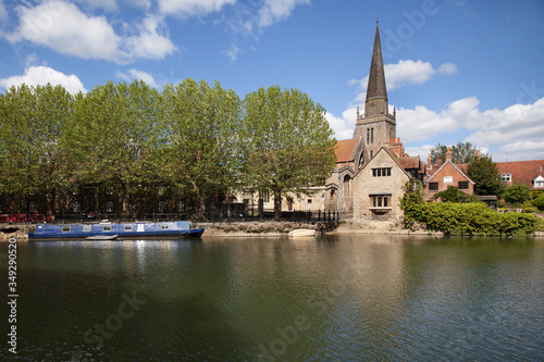 Views of The Thames River in Abingdon  Oxfordshire  UK