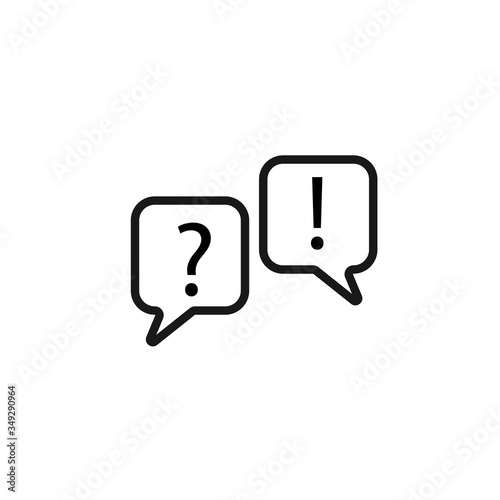 FAQ, questions and answers icon. Vector