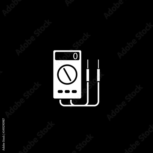 multimeter icon vector on white background, multimeter vector illustration
