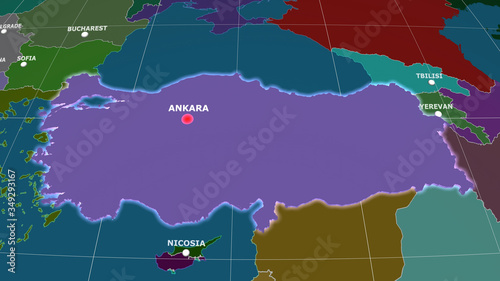 Turkey extruded and capital labelled. Administrative