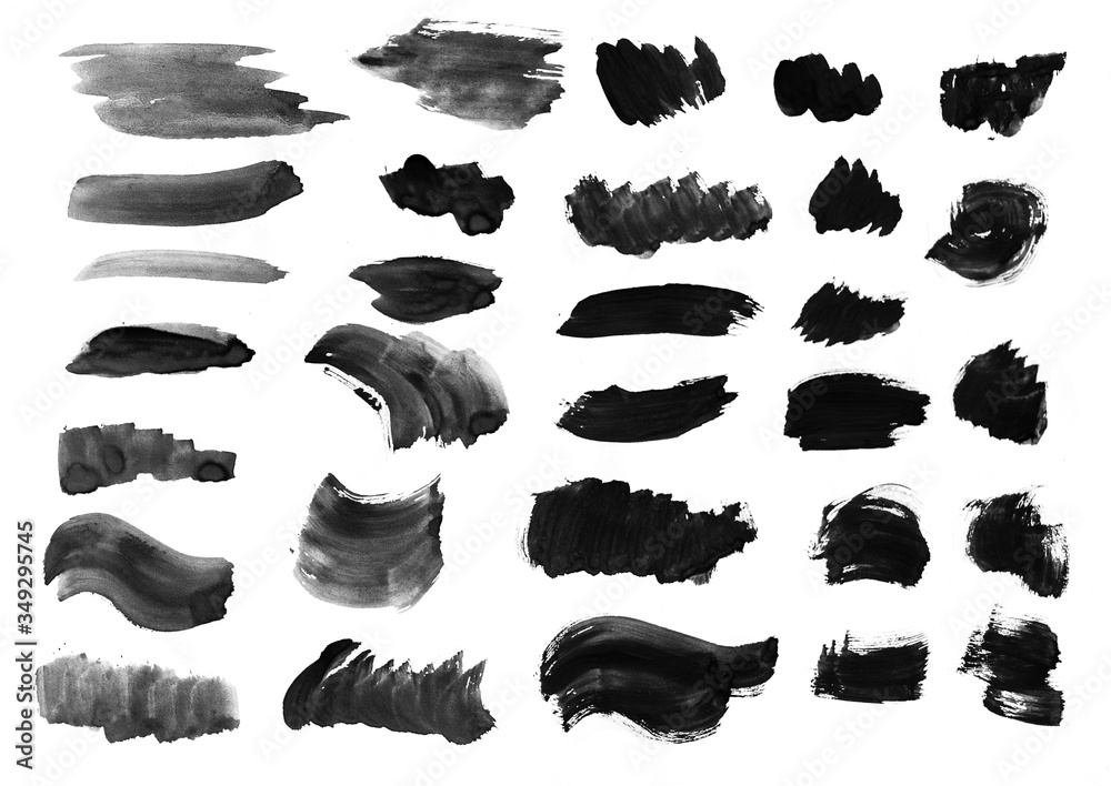 Obraz premium Brush strokes with watercolor paint
