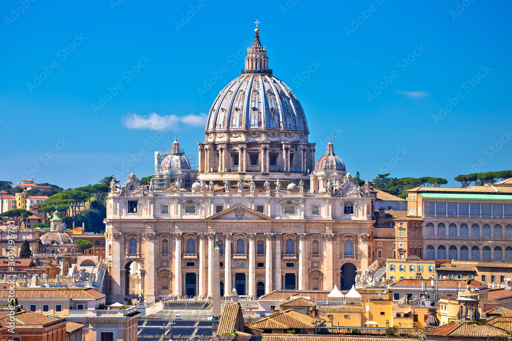 Vatican. The Papal Basilica of Saint Peter in the Vatican, largest church in the World