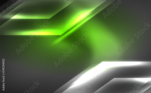 Dynamic neon shiny abstract background. Trendy abstract layout template for business or technology presentation, internet poster or web brochure cover, wallpaper