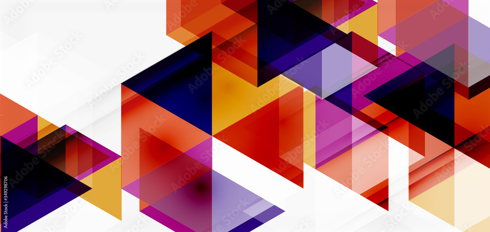 Geometric abstract background, mosaic triangle and hexagon shapes. Trendy abstract layout template for business or technology presentation, internet poster or web brochure cover, wallpaper