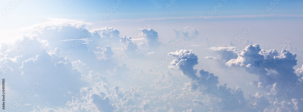 Panorama of a blue sky - obrazy, fototapety, plakaty 