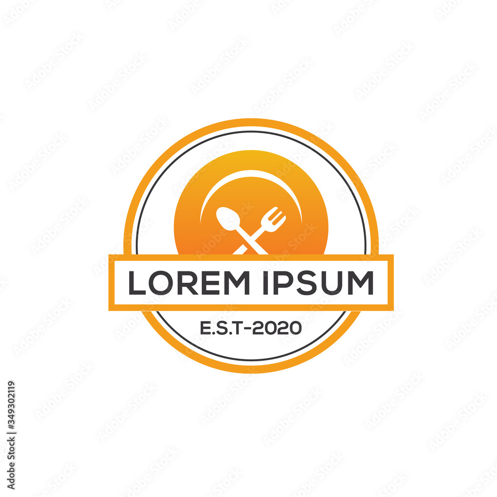 Fototapeta premium Restaurant Logo. Cooking, cuisine logo, spoon for design menu restaurant or cafe