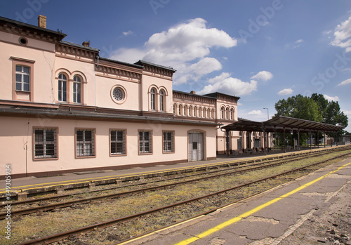 Railway station in Zary. Poland