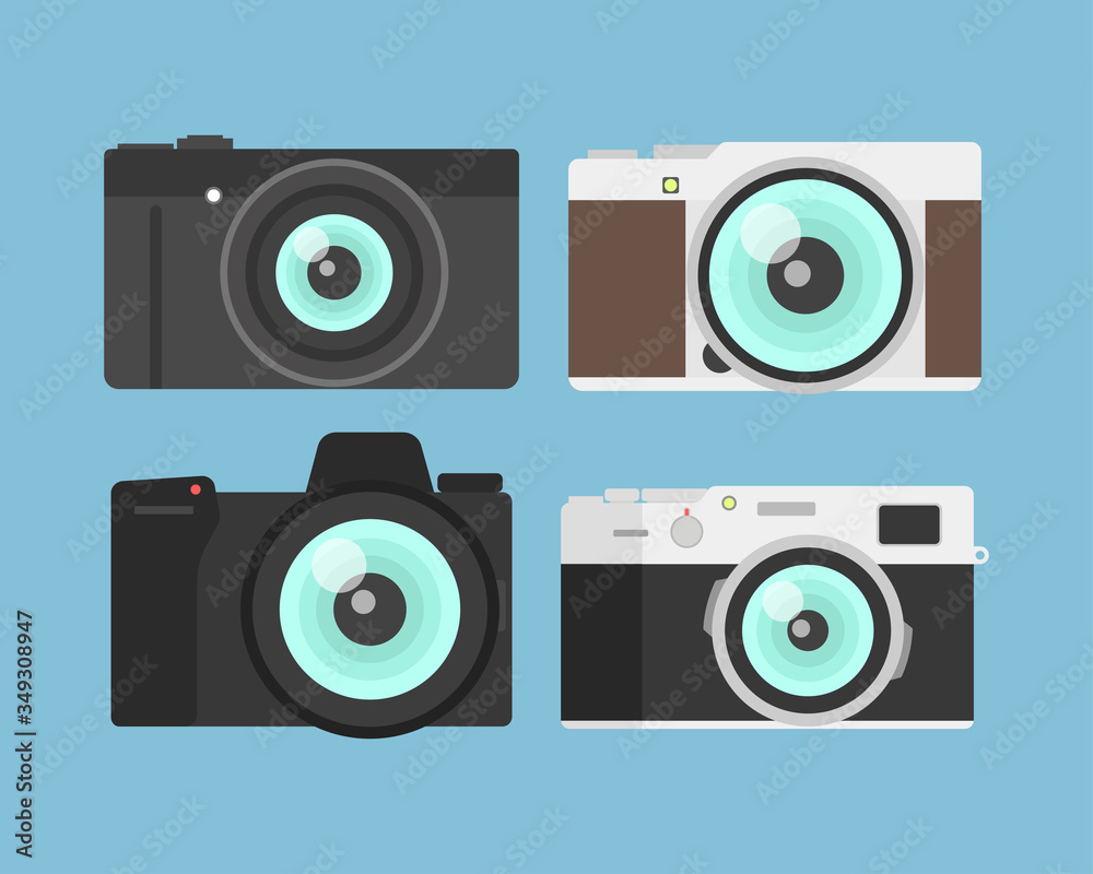 Camera flat design, Icons Vector Set, Creative Design Pictures Camera flat design, Icons Vector Set, Creative Design Pictures