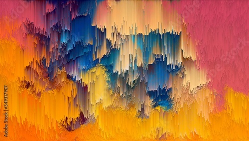 Abstract Colorful Geometrical Artwork,Abstract Graphical Art Background Texture,Modern Conceptual Art,Synthwave Aesthetic Poster Print,3D Rendering