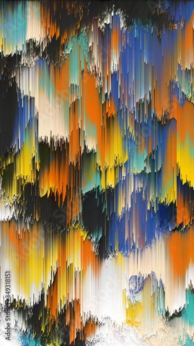 Abstract Colorful Geometrical Artwork,Abstract Graphical Art Background Texture,Modern Conceptual Art,Synthwave Aesthetic Poster Print,3D Rendering