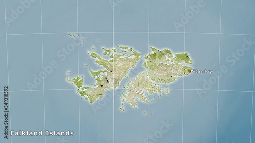 Fotografie Falkland Islands, satellite A - composition