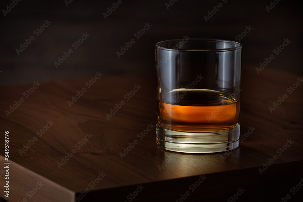 Tumbler glass with kentucky straigt bourbon whiskey Tumbler glass with kentucky straigt bourbon whiskey