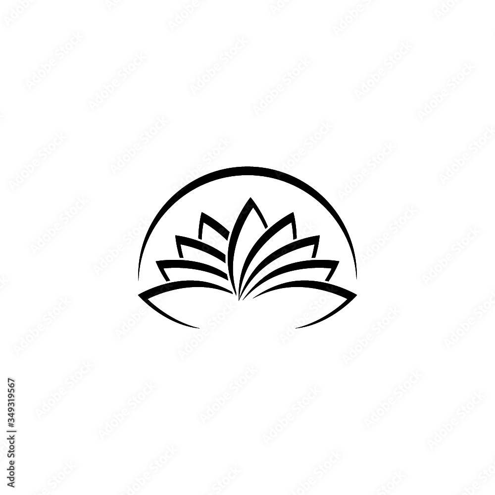 Lotus Flowers icon isolated on white background Lotus Flowers icon isolated on white background