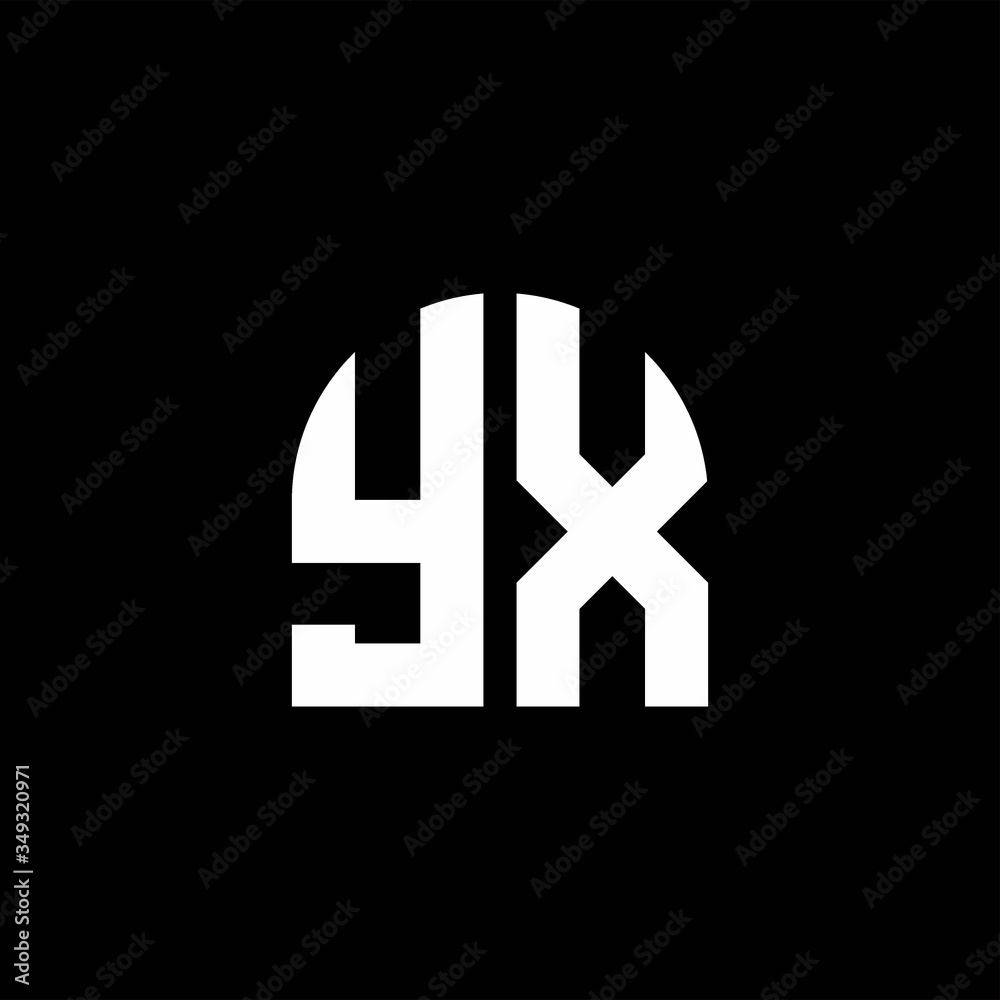 YX monogram logo with curve shape design template Stock Vector | Adobe ...