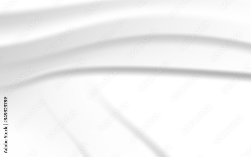 Elegant white abstract background with smooth and soft silk fabric texture. Clean wave and curve graphic. Vector design can use for artwork, wallpaper, cover wedding card, textile product Elegant white abstract background with smooth and soft silk fabric texture. Clean wave and curve graphic. Vector design can use for artwork, wallpaper, cover wedding card, textile product