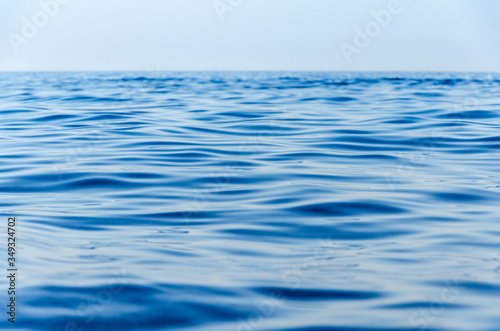 Seascape background calm blue sea waves