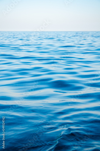 Seascape background calm blue sea waves