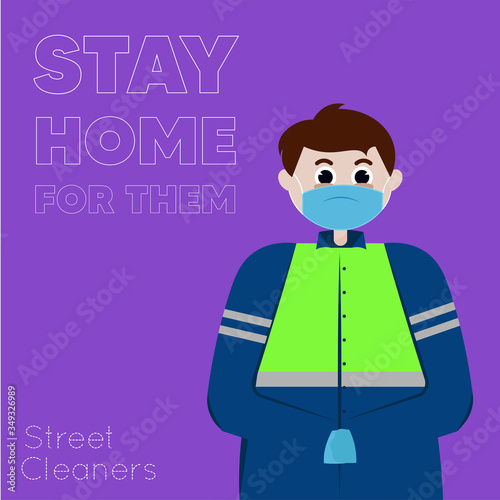 Stay in home poster