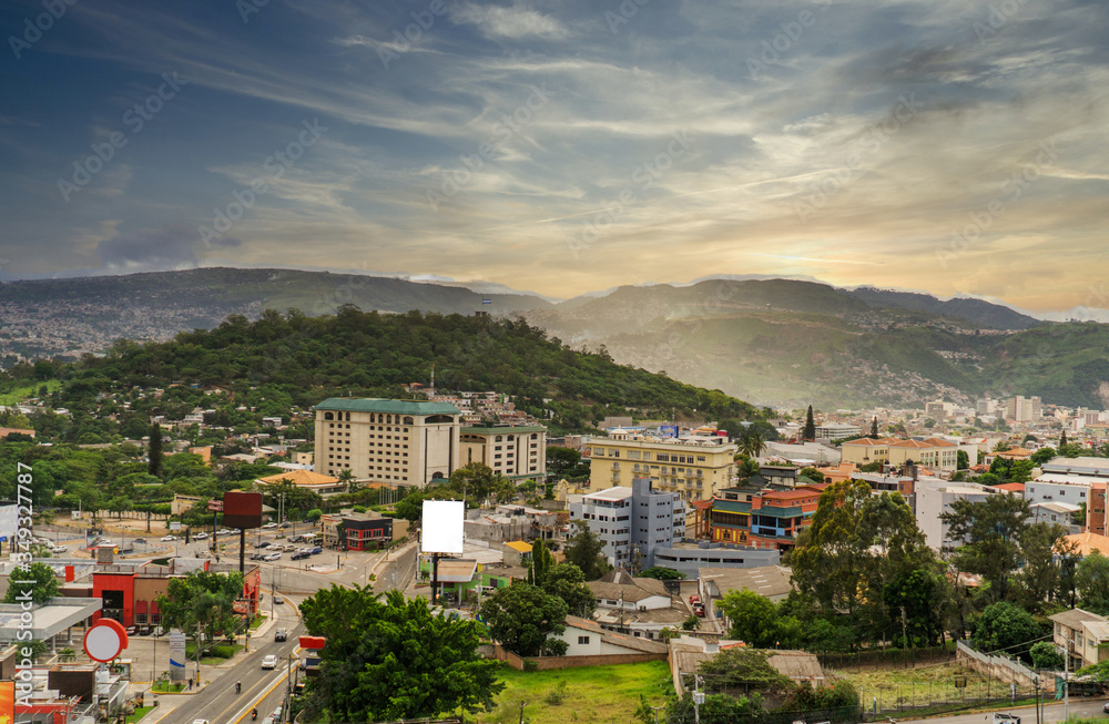 Panoramic view of the city of tegucigalpa