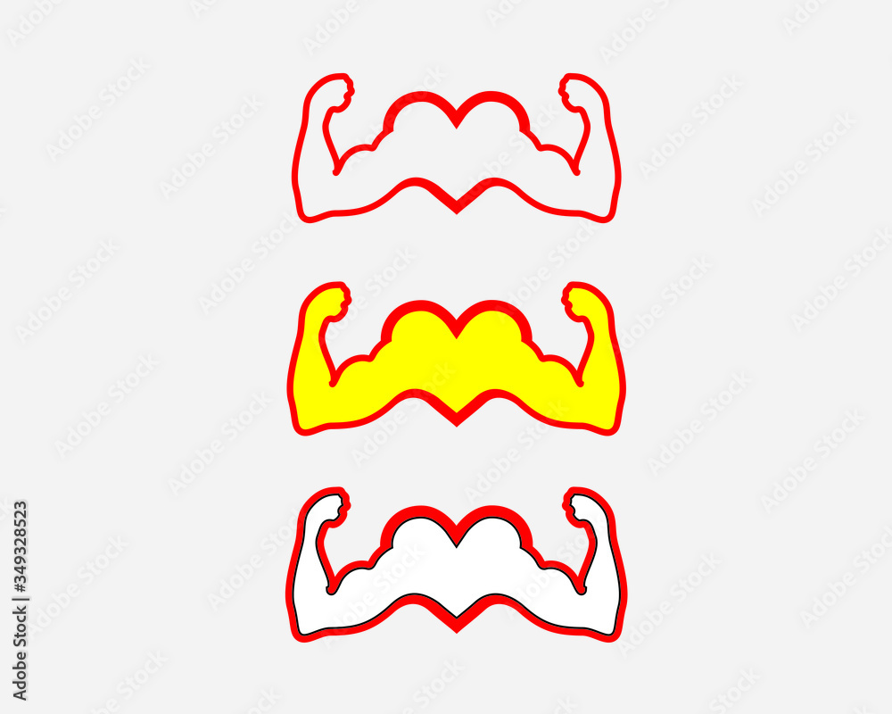 strong heart logo, heart design vector, love strong heart logo, heart design vector, love