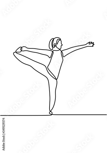 Continuous line art or one ...