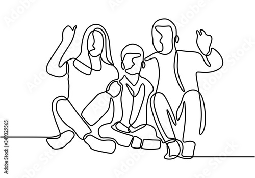 Continuous one line drawing...