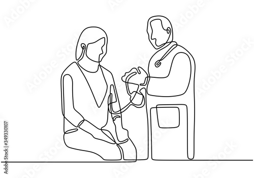 Continuous line drawing of ...