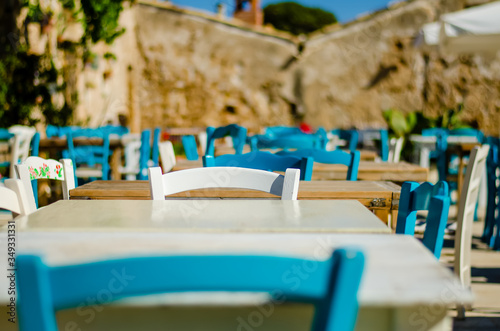 Typical restaurant in the city, Sicily