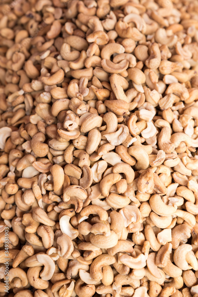 Pile of cashew nuts closeup Pile of cashew nuts closeup