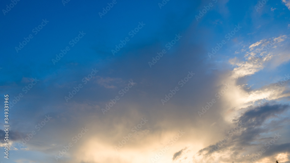 Evening sky clouds background or texture
