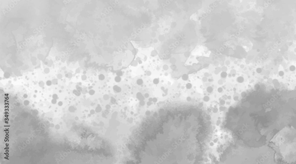 Watercolor black and white abstract background, paint canvas. Grayscale illustration. Abstract aquarelle texture grayscale backdrop. Paintbrush handmade technique splatter. Dispersed grunge wall.