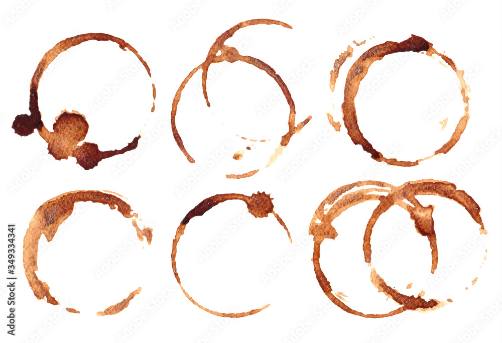 Сoffee stains on white. Vector illustration Сoffee stains on white. Vector illustration