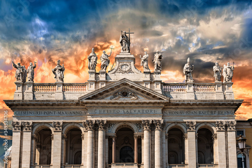 Basilica of Saint John Lateran in Rome, Italy. photo