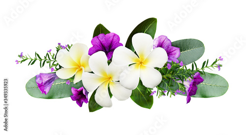 Frangipani (plumeria) flowe...