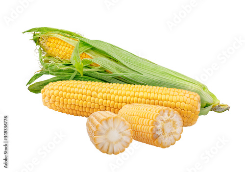 Corns isolated on white background